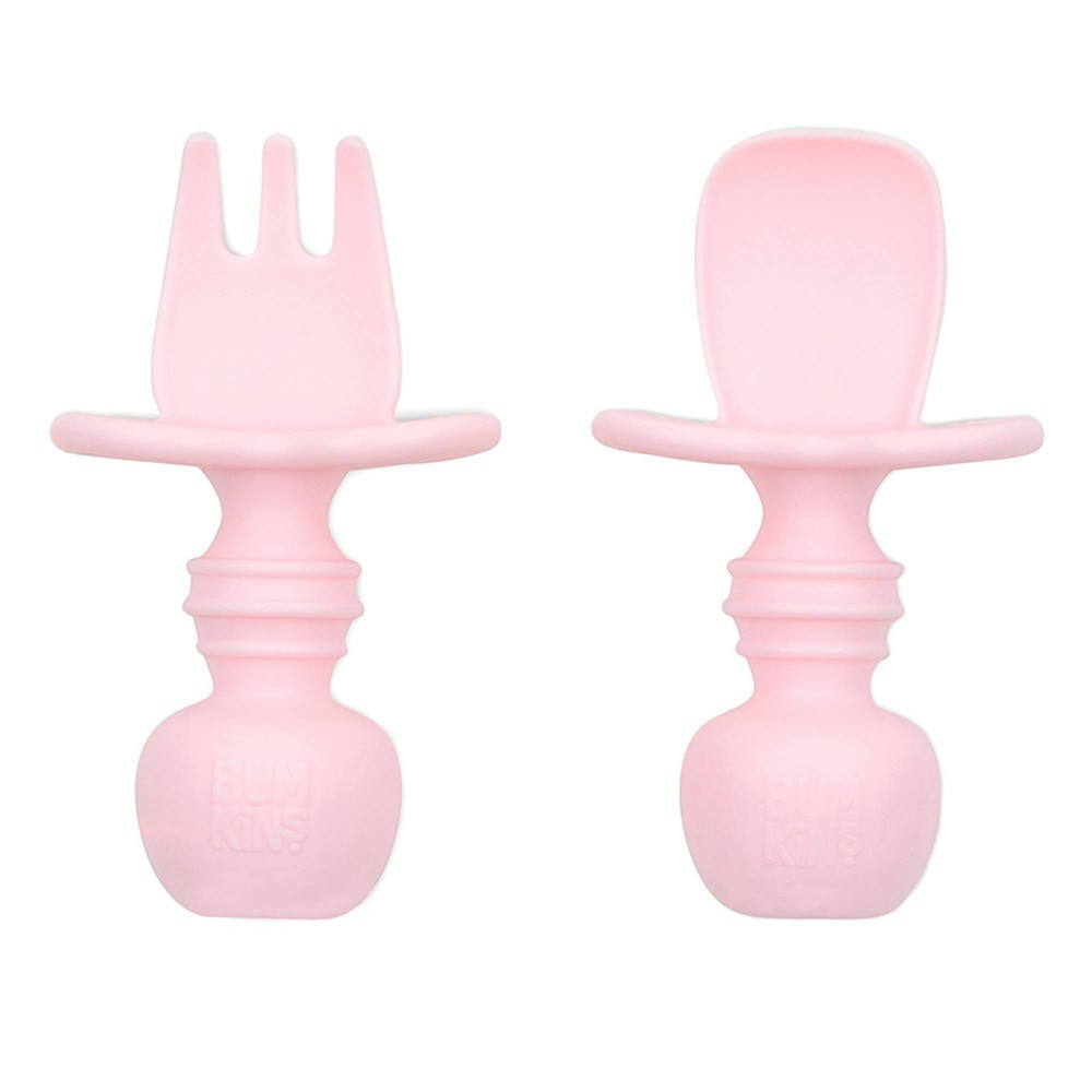 Photos - Cutlery Set Bumkins Silicone Chewtensils - Pink 