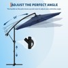 10ft Offset Patio Umbrella, Cantilever Umbrella with Easy Lift & Tilt Adjustment, 8 Ribs Sun umbrella UV Protection for Backyard, Pool, Garden - 4 of 4