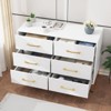 Modern 6-Drawer Wood Dresser with Gold Handles - Versatile Storage Chest for Adult Bedroom, Living Room & Entryway Organization - 4 of 4