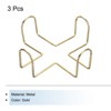 Unique Bargains Hand Wash Metal Scratch-proof Stain-resistant Coaster Holder Gold 3 Pcs - 3 of 4