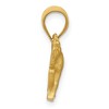 Black Bow Jewelry 14k Yellow Gold Satin & Diamond-Cut Horse Pendant, 18mm (11/16 Inch) - 2 of 4