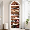Tribesigns 8-Tier Tall Shoe Storage Cabinet, Large Shoe Organizer, Wooden Freestanding Shoe Rack for Closet Entryway - 2 of 4