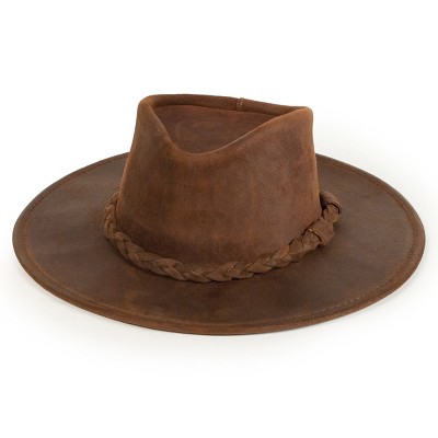 Minnetonka Leather Outback Western Hat