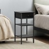 Tall Nightstand - Bedside Table with Drawer and Shelves, End Table, Telephone Table, Tall Side Table for Bedroom - 4 of 4