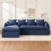 NicBex L-Shaped Sectional Sofa,3-Seat Couch Set with 4 Pillows and Chaise for Living Room,Apartment,Office,Blue - 2 of 4