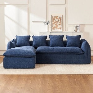 NicBex Couches for Living Room 106" Oversized Comfy Sofa L Shape Sofa Couch Set Deep Seat Sofa 3 Seater with Chaise Home for Apartment - 1 of 4