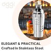 Oggi 23oz Dial a Drink Cocktail Shaker Stainless Steel: Hand Wash, 10" Height, 23oz Capacity, Silver, 3.75" Width & Depth - 4 of 4