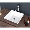 ONWITH 16x16 Inch White Ceramic Square Vessel Bathroom Sink - 2 of 4