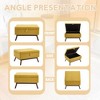 Kumasinova Mid-Century Lift-Top Storage Ottoman Bench– Solid Wood Frame with Safety Hinge, Versatile Coffee Table & Seating, Ottoman with Storage - 4 of 4