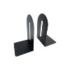 Huron Steel Book Ends 9"H Black (HASZ0091) - 2 of 3