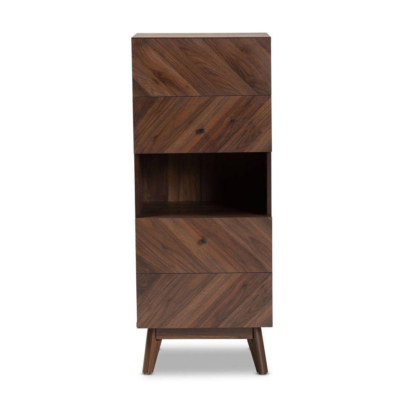 Hartman Wood Storage Cabinet Walnut Brown - Baxton Studio, 1 of 13