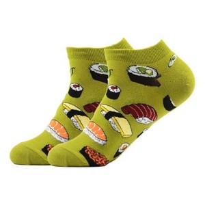 Sushi Ankle Socks (Women's Sizes, Adult Medium) from the Sock Panda - 1 of 3