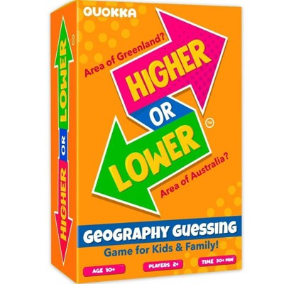 QUOKKA Card Game for Kids Higher or Lower | Guess Fun Questions - Challenge Game for Family Night