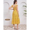 BLUEMING Maternity Dress Summer Ruffled Highwaist Dress Mini Cap Sleeve Casual A-Line Midi Dress Floral Sundress - 4 of 4