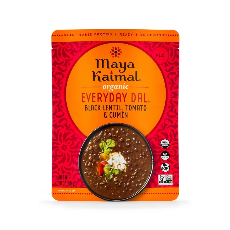 Maya Kaimal Organic Vegan Everyday Dal Black Lentils with Tomato and Cumin - 10oz, 1 of 6
