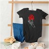 Cool Skeleton Hand Holding a Rose Baby Romper Boys or Girls Brisco Brands - 3 of 4