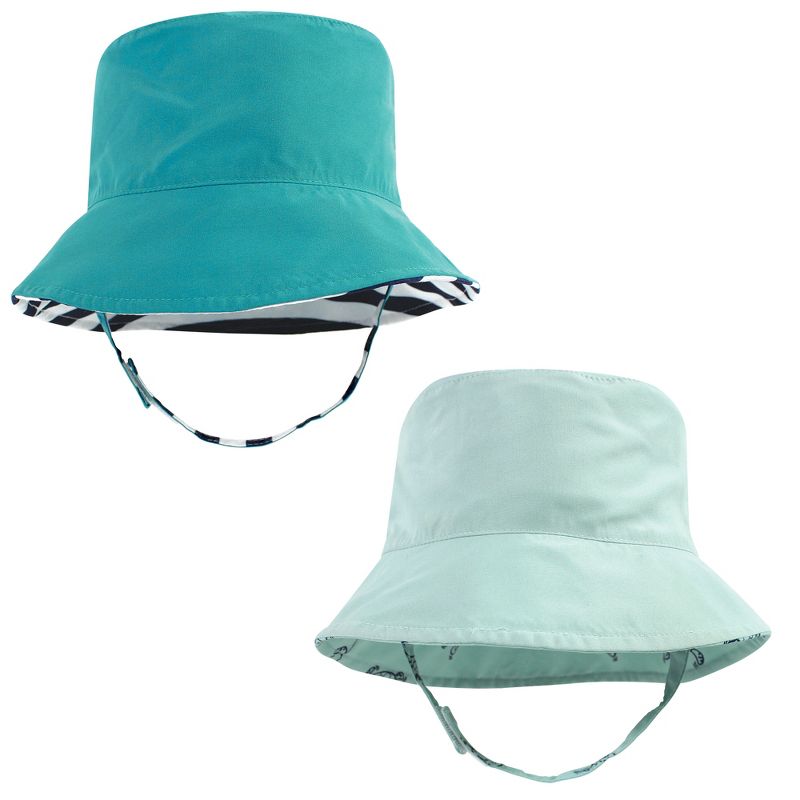 Hudson Baby Infant Boy Sun Protection Hat, Sea Turtle Stripe, 3 of 8