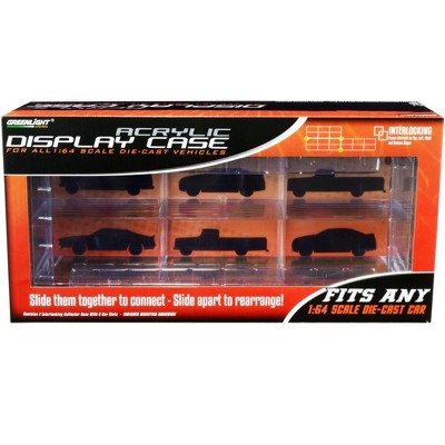 Acrylic Display Case 6-Car Connecting for 1/64 Scale Models by Greenlight