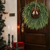 26 inch large artificial norfolk pine wreath faux green needles front door wall home outdoorxmas decor - 3 of 4