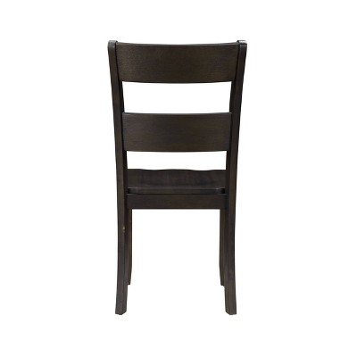 Haddie High Ladderback Walnut Wood Side Chair