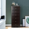 Costway 6 Drawer Chest Dresser Clothes Storage Bedroom Tall Furniture Cabinet - 3 of 4