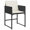 vidaXL 17-Piece Patio Dining Set with Cushions - Black Poly Rattan & Cream - 3 of 4