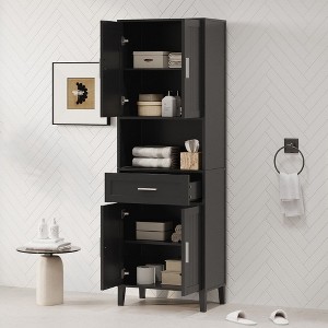 NicBex Tall Bathroom Storage Cabinet,70.9" High Floor Cabinets with 2 Cabinets and Drawer,Bathroom Storage Cabinet for Bathroom - 1 of 4