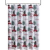 Kate Aurora Tis The Season Holiday Pick Up Truck & Christmas Trees Fabric Shower Curtain - Standard Size - 2 of 3