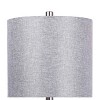 LumiSource Gemma 23" Metal Table Lamps: Brushed Nickel, Gray Linen Drum Shade, UL Listed, Set of 2 - 2 of 4