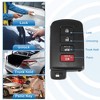 Unique Bargains Car Key Fob Shell 4 Button Remote Control Key Case Shell Keyless Entry Housing Replacement for Toyota Camry Avalon RAV4 2012-2015 - 2 of 4