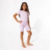 Bellabu Bear Enchanted Unicorn Bamboo Kids Pajama Short Set - 4 of 4