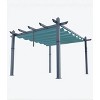Woodgrain Aluminium Pergola Upgraded Retractable Outdoor Pergola with Canopy Modern Gazebo for Backyard, Patio, Porch, Grape Trellis - 2 of 4
