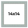 PosterPalooza | Square Refined Blue Picture Frame - UV Acrylic, Foam Board Backing, Hanging Hardware - 2 of 4