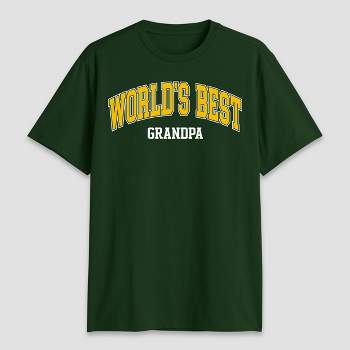 Men's World's Best Grandpa Short Sleeve T-Shirt - Forest Green