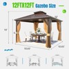 Erommy Hardtop Gazebo with Galvanized Steel Double Roof - 3 of 4