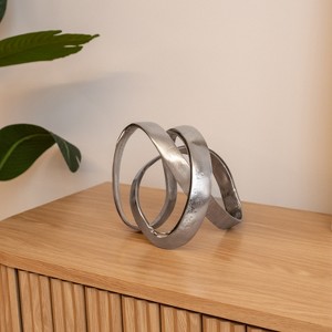 JONATHAN Y Chamberlain 7" Aluminum Abstract Knot Decorative Sculpture - 1 of 3