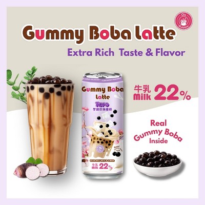 O's Bubble Gummy Boba Latte - Taro - 16 fl oz