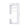 HOMLUX Custom Closet System Clothes Shoes Storage w/2-Flat Drawer & 5-Shelf Tower Unit,White - 3 of 4