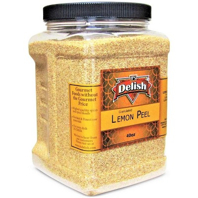 GRANULATED LEMON PEEL BY IT'S DELISH – 40 OZ JUMBO CONTAINER