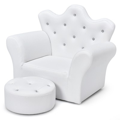 Infans Kids Sofa Toddler Couch Princess Armchair Children Gift w/ Ottoman