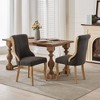 PAGED Velvet Dining Chairs Set of 4,Kitchen Chairs with Curved Wood Trim & Sculpted Legs,Dining Room Chairs for Kitchen,Living Room - 2 of 4