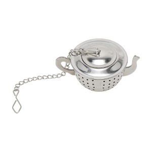 Unique Bargains Tea Infuser Tea Egg Design Infuser Traditional Style Hand Wash Stainless Steel Silver Tone 1Pcs - 1 of 4