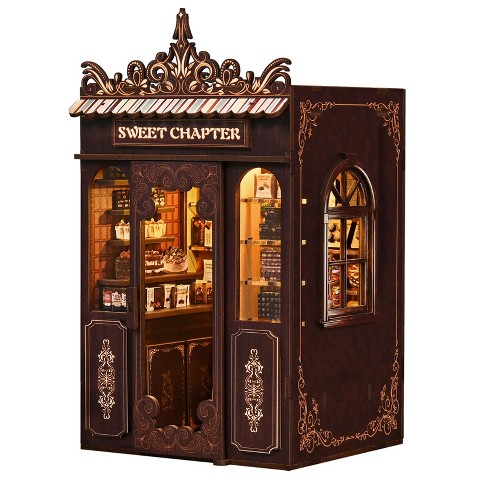Детские куклы Etokfoks DIY 3D Wooden Book Nook Kit 1 Piece Miniature Tiny House Bookshelf Decor for Adults Teens Beginners Book Lovers Gift