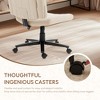 Okak Modern Adjustable Swivel Office Chair with Flip-up Arms & Wheels,Small Ergonomic Task Chair for Home Office,Living Room - 4 of 4