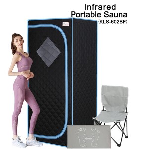 LOVMOR Portable Gothic Roof Plus Type Full Size Steam Sauna tent with Foldable Chair, Remote Control, Spa, Therapy & Relaxation at home - 1 of 4