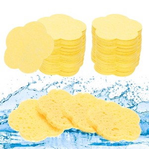Unique Bargains Compact Size High-Temperature Resistant Face Cleansing Sponges Green 120 Pcs - 1 of 4
