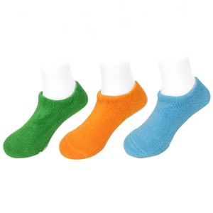 Wrapables Children's Non-Skid Gripper Socks (Set of 3), Green, Orange, Blue - 1 of 2