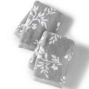 Lands' End Cotton Jacquard Towel Set - 1 of 4