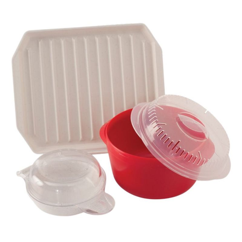 Nordic Ware Microwave Safe Breakfast Set - White, 1 of 6