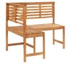 Patio Corner Bench 55.1" Solid Acacia Wood - 2 of 4